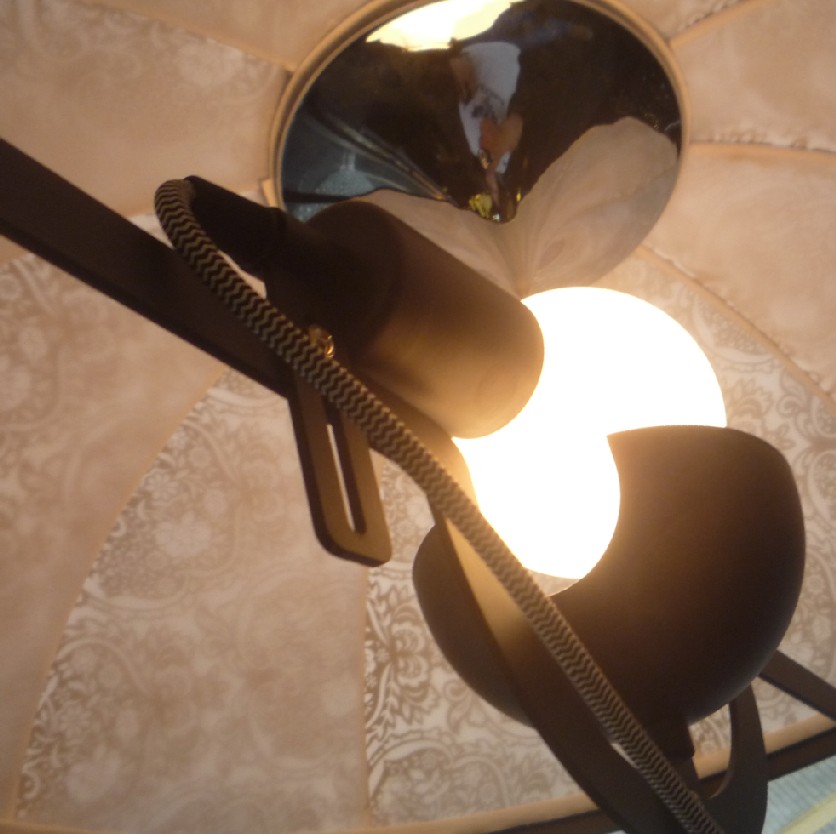 Tripod Floor Lamp Mariano Fortuny Replica Black