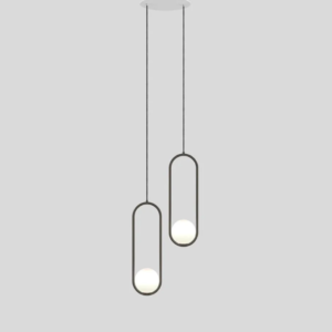 Oval shape staircase chandelier